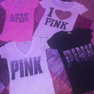 4 Victoria Secret Pink Shirts for $26💕‼️